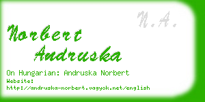 norbert andruska business card